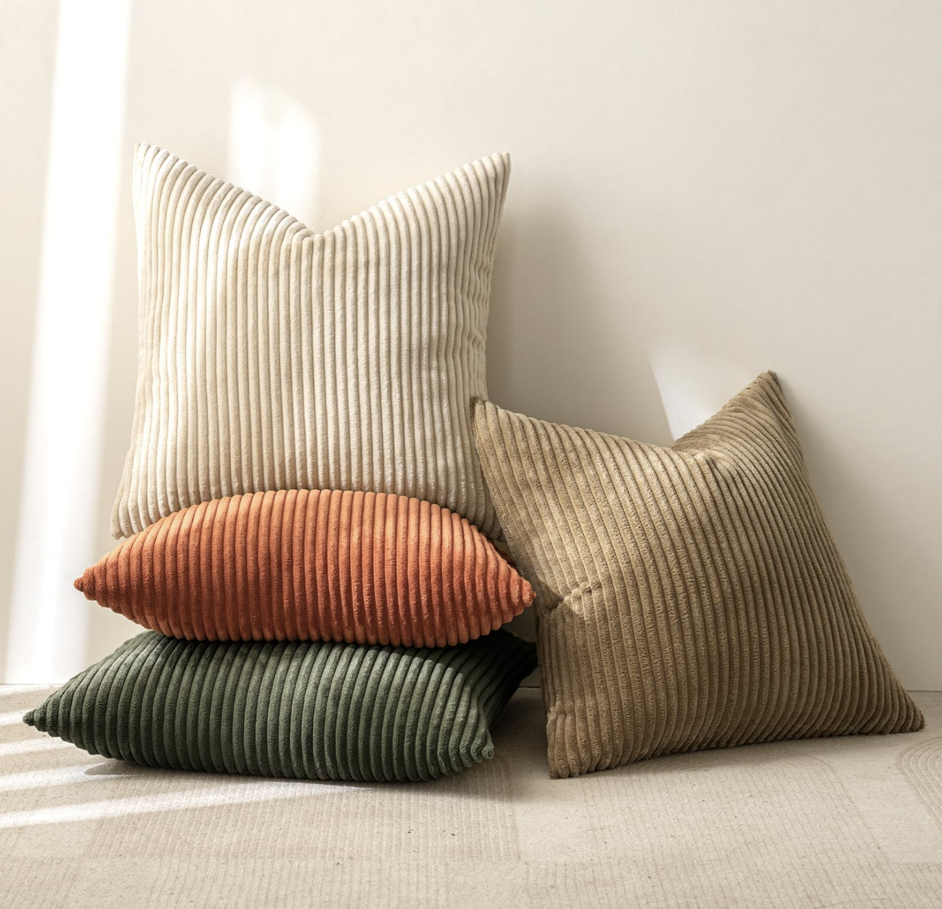 Pack of 4 Corduroy Pillow Covers